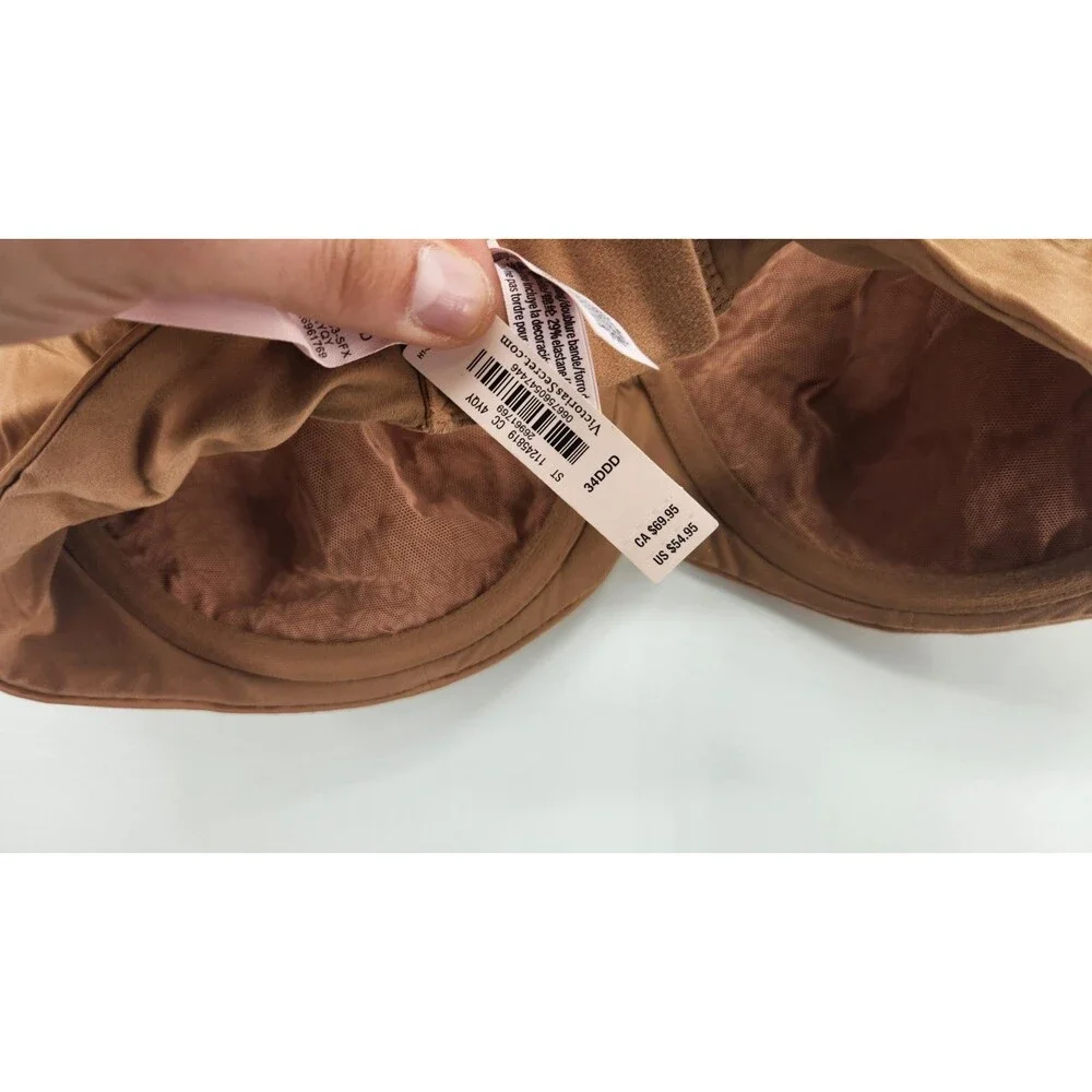 Victoria's Secret 34DDD Toffee Invisible Lift‎ Full Coverage Minimizer Bra NWT